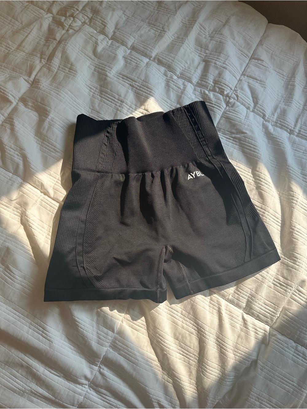 AYBL High-Waist Black Athletic Shorts